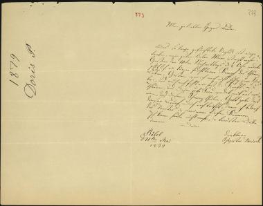 Letter sent by Petrowsky, Doris to Schliemann, Heinrich, 1879