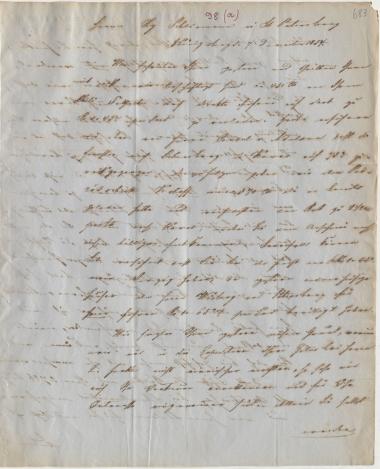 Letter sent by Cohn, Marcus & Son to Schliemann, Heinrich, 1854