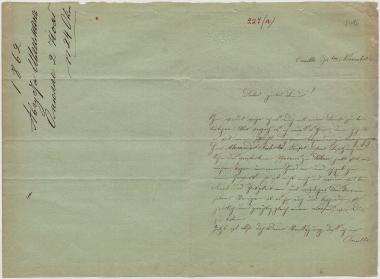 Letter sent by Schliemann, Auguste to Schliemann, Heinrich, 1862