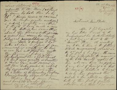 Letter sent by Bogouschevsky, Nicolas de to Schliemann, Heinrich, 1876