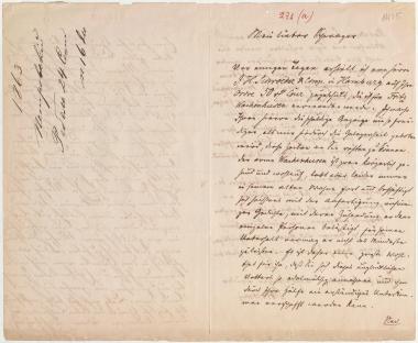 Letter sent by Petrowsky, Doris to Schliemann, Heinrich, 1863