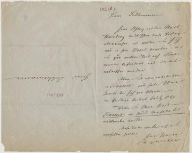Letter sent by Witte, D. G. to Schliemann, Heinrich, 1850