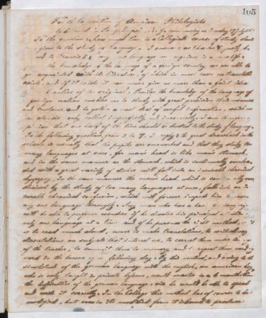 Copy of letter by Schliemann, Heinrich to Comfort, G. F. 1869