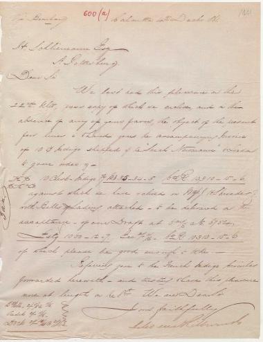 Letter sent by Kilburn, Schoene & Co. to Schliemann, Heinrich, 1861