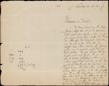 Letter sent by Conze, Alexander to Schliemann, Heinrich, 1873