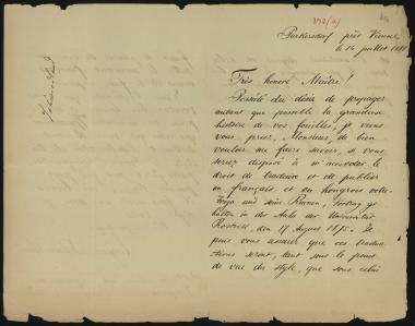 Letter sent by Schwiedland, Eugène to Schliemann, Heinrich, 1881