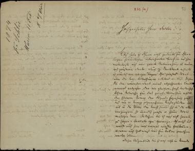 Letter sent by Schlie, Friedrich to Schliemann, Heinrich, 1874