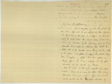 Letter sent by Sayce, Archibald Henry to Schliemann, Heinrich, 1886