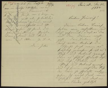Letter sent by Schliemann, Julius to Schliemann, Heinrich, 1880