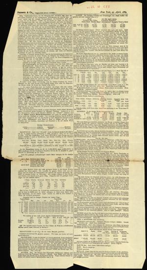 Letter sent by Janssen & Co. to Schliemann, Heinrich, 1883