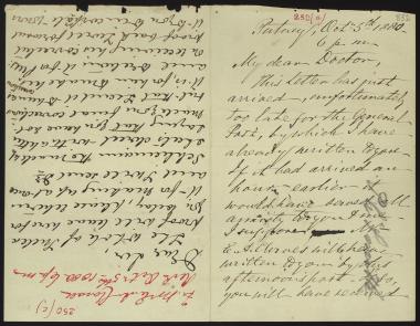 Letter sent by Smith, Philip to Schliemann, Heinrich, 1880