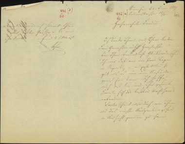 Letter sent by Schels, August to Schliemann, Heinrich, 1879