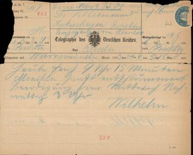 Letter sent by Kühse, Wilhelm to Schliemann, Heinrich, 1883