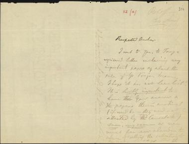 Letter sent by Bogouschevsky, Nicolas de to Schliemann, Heinrich, 1879