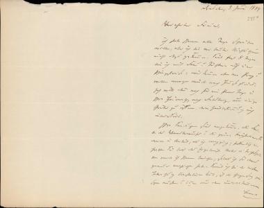 Letter sent by Virchow, Rudolf to Schliemann, Heinrich, 1884