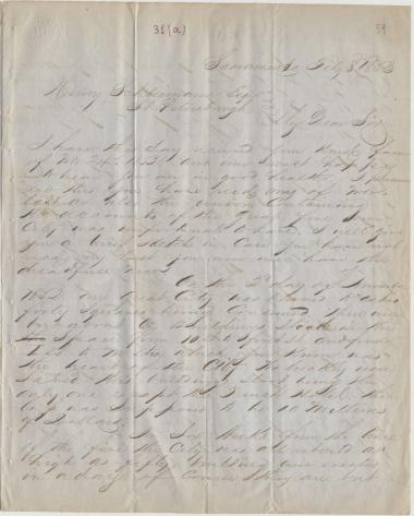Letter sent by Grim, A. K. to Schliemann, Heinrich, 1853