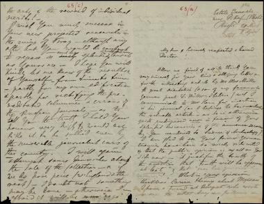 Letter sent by Bogouschevsky, Nicolas de to Schliemann, Heinrich, 1878
