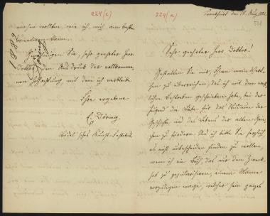 Letter sent by Döring, E. to Schliemann, Heinrich, 1882