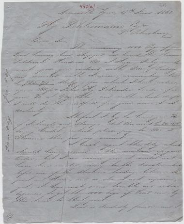 Letter sent by Scheele, William to Schliemann, Heinrich, 1862
