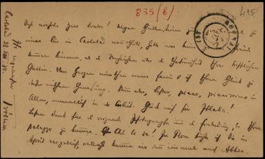 Letter sent by Tröltsch, Auguste to Schliemann, Heinrich, 1878