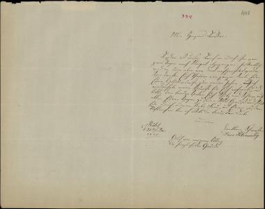 Letter sent by Petrowsky, Doris to Schliemann, Heinrich, 1875