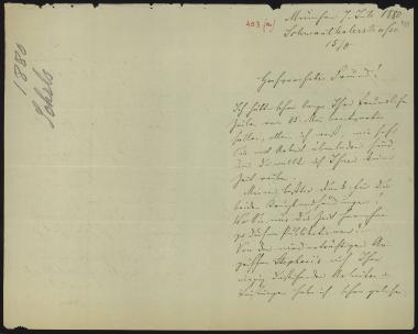 Letter sent by Schels, August to Schliemann, Heinrich, 1880