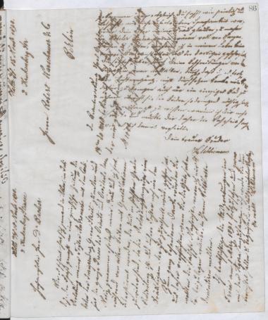 Copy of letter by Schliemann, Heinrich to Bacher, ? 1890