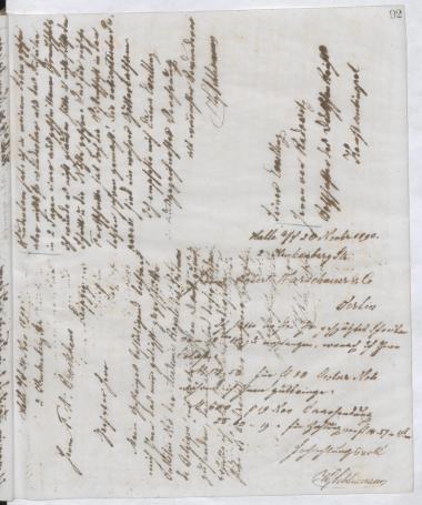 Copy of letter by Schliemann, Heinrich to Warschauer, Robert & Co. 1890