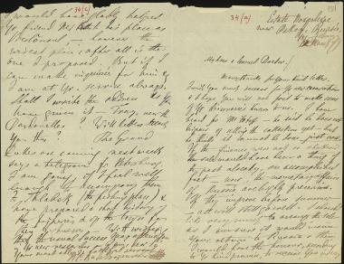 Letter sent by Bogouschevsky, Nicolas de to Schliemann, Heinrich, 1879