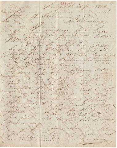Letter sent by Telo & Prange to Schliemann, Heinrich, 1856