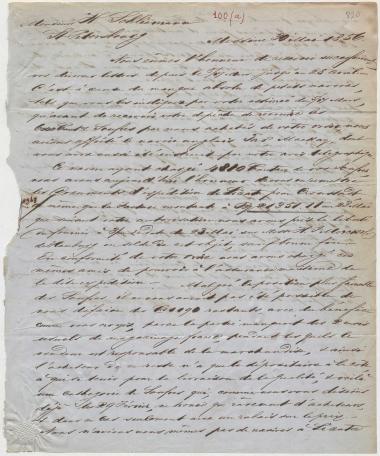 Letter sent by Baller, Ferd. & Co. to Schliemann, Heinrich, 1856