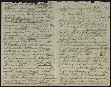Letter sent by Smith, Philip to Schliemann, Heinrich, 1880
