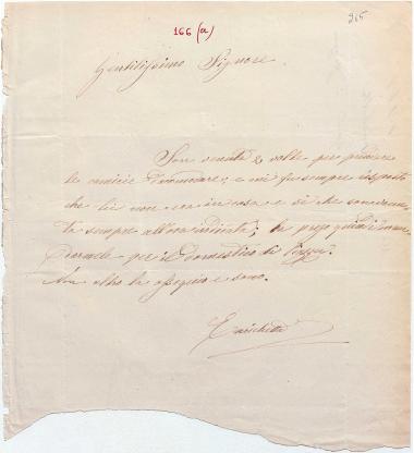 Letter sent by Formighini, Enrichetta to Schliemann, Heinrich, 1868