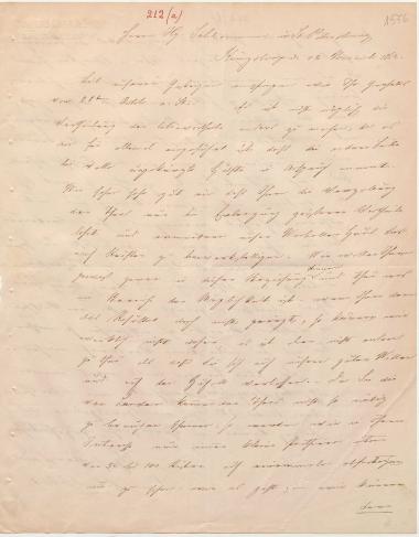 Letter sent by Cohn, Marcus & Son to Schliemann, Heinrich, 1862