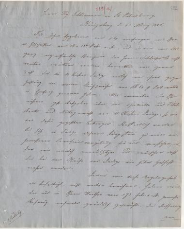 Letter sent by Cohn, Marcus & Son to Schliemann, Heinrich, 1856