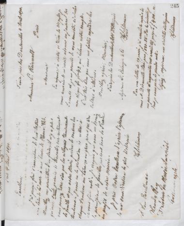 Copy of letter by Schliemann, Heinrich to Hamdy, Osman, 1890