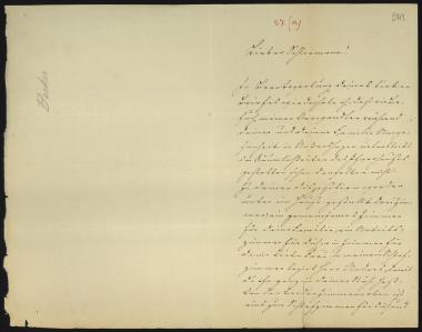 Letter sent by Becker, Hans to Schliemann, Heinrich, 1883