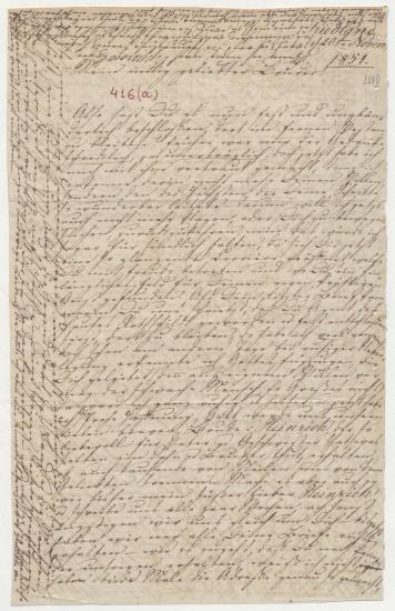 Letter sent by Schliemann, Wilhelmine to Schliemann, Heinrich, 1852