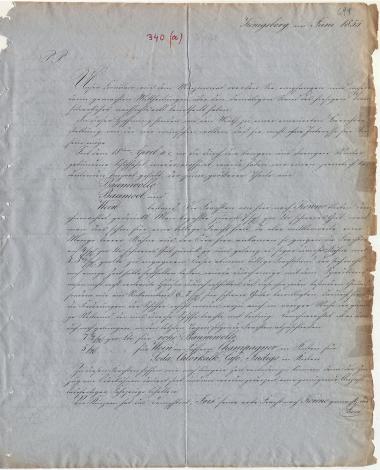 Letter sent by Stephan & Schmidt to Schliemann, Heinrich, 1855