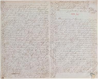 Letter sent by Schliemann, Elise to Schliemann, Heinrich, 1855