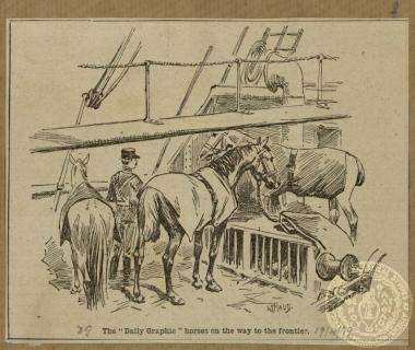 The 'Daily Graphic' horses on the way to the frontier.