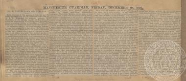 Sir W. Trevelyan's wine cellar. Άρθρο της εφημερίδας 