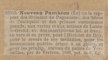 Απόκομμα άγνωστου καταλόγου με περιγραφή σπάνιου βιβλίου με τίτλο 