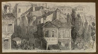 Groupe de maisons dans le quartier de Péra.