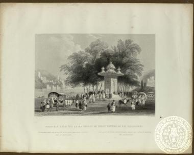 Fountain near the Asian valley of sweet waters, on the Bospohore. Fontaine près de la valée des Eaux Douces, sur le Bosphore. Die Quelle beim asiatischen Thale des Süssen Wassers am Bosphorus.