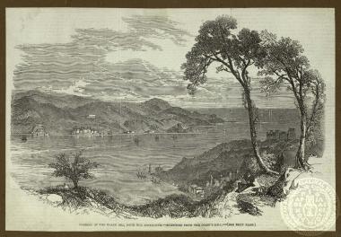 Opening of the Black Sea, from the Bospohorus. - Sketched from the Giant's Hill.