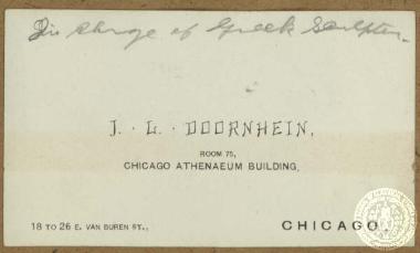 Carte de visite του J. L. Doornhein.
