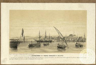 Débarquement de troupes française à Gallipoli.