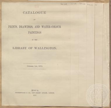 Catalogue of prints, drawings, and water-colour paintings in the Library of Wallington. 1879