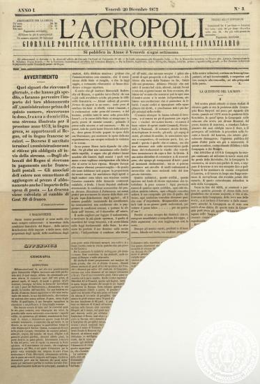 L'Acropoli. Giornale politico, letterario, commerciale, e finanziario.